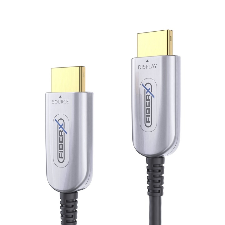 Cablu HDMI FiberX Series 15 m, BigBuy, PVC, 2160p, plug and play