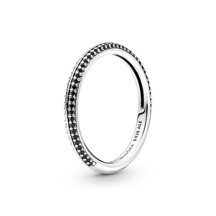 Inel Pandora ME COLLECTION BLACK PAVE, dimensiune 50, argint 925, pentru femei