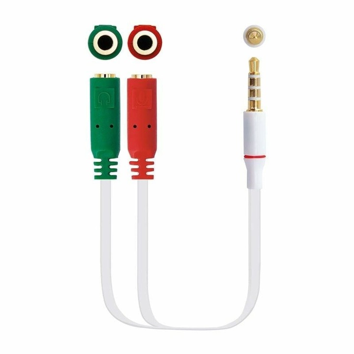 Cablul audio Jack 3.5 mm NANOCABLE, 20 cm