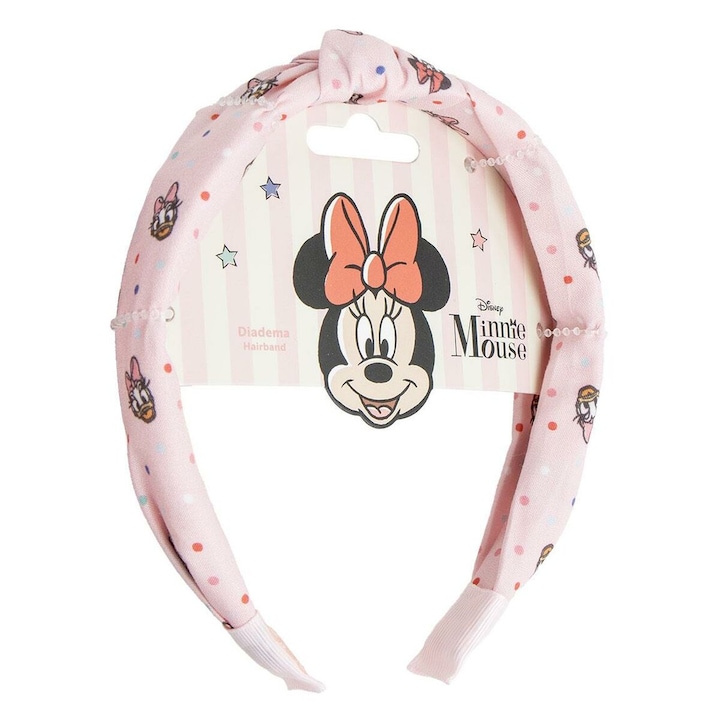 Minnie Mouse lány fejpánt, rózsaszín, 100% poliészter