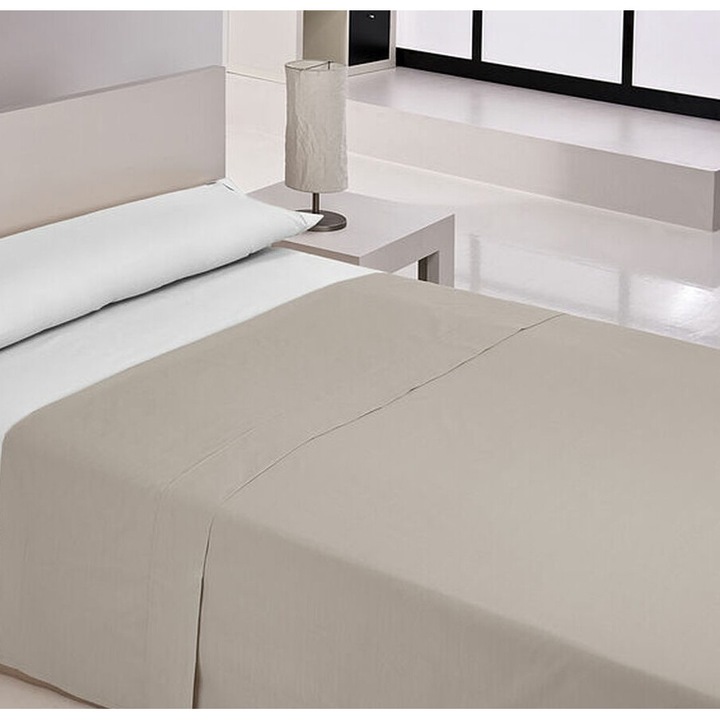 Cearsaf pat, Happy Home, gri, 160 cm, 240x270 cm