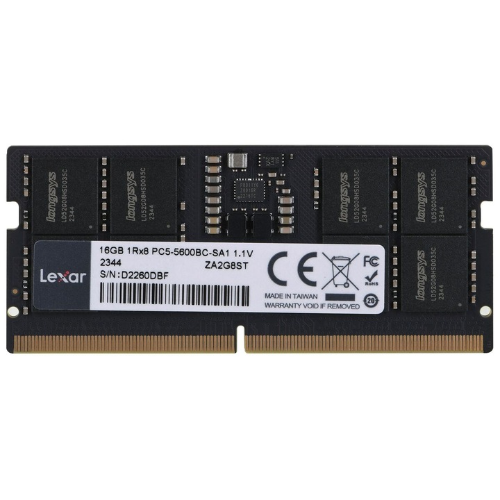 Memorie RAM Lexar 16 GB DDR5 5600 MHz, CL46, 1x16 GB