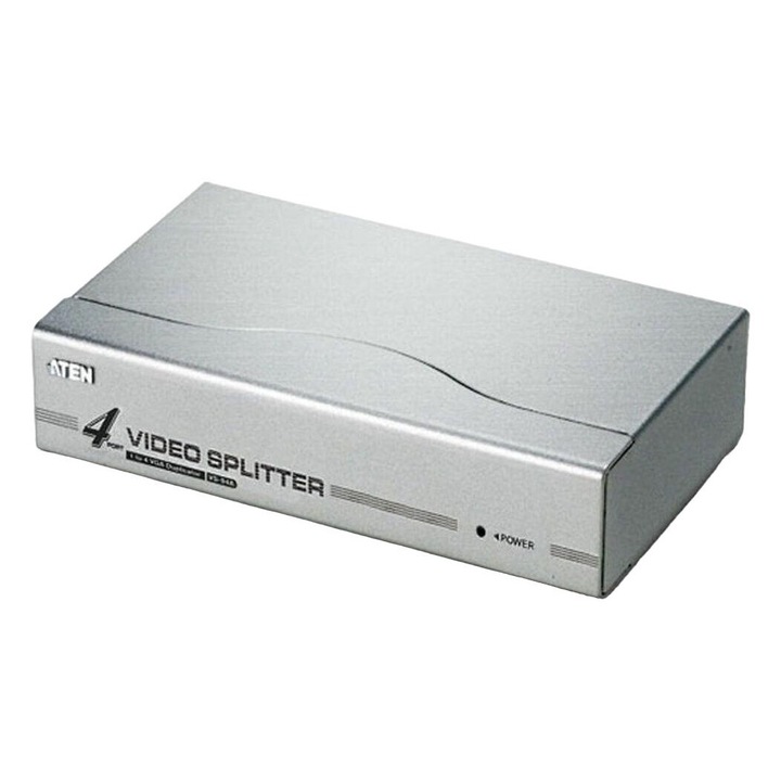 Switch KVM ATEN VS94A-AT-G, 4x VGA, 4x USB, 60 Hz, 1920x1440 px, 9V, metal, argintiu