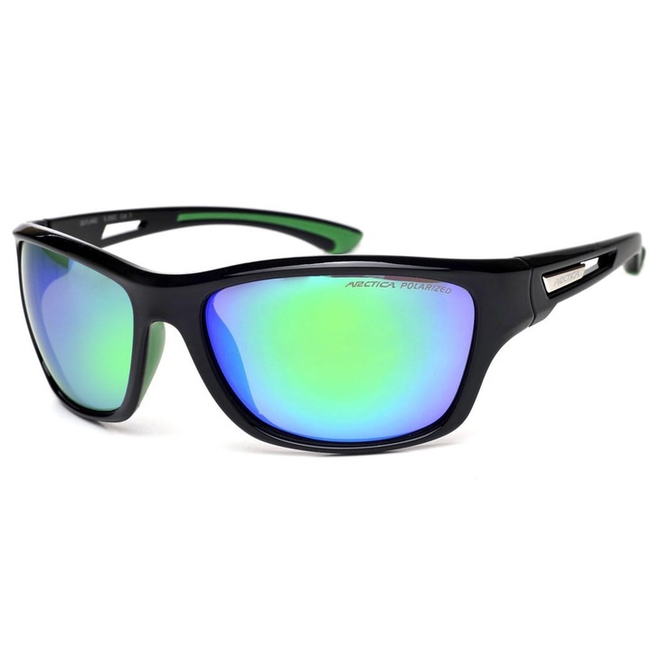Ochelari de soare barbati Arctica, sportivi, 13.3x4.4cm, set cu etui tare si moale