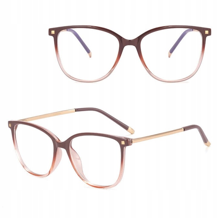 Ochelari protectie calculator dama, Stylion, policarbonat, maro