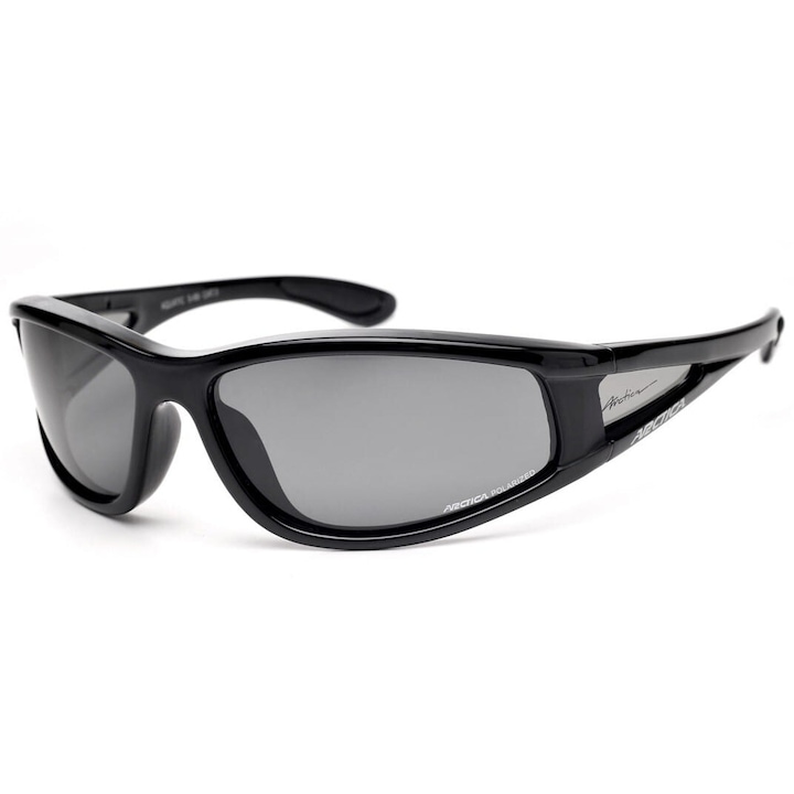 Ochelari sportivi Arctica S-69, polari, negri, 13.3x4.2cm, set cu etui moale si tare