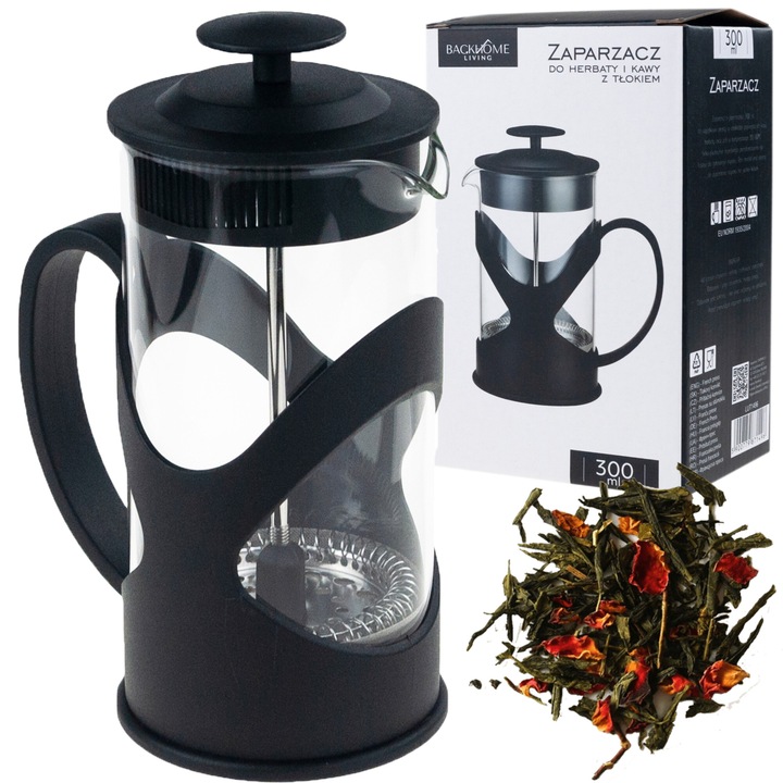 Ceainic cu infuzor Martom, 300ml, sticla, 18x13x11cm