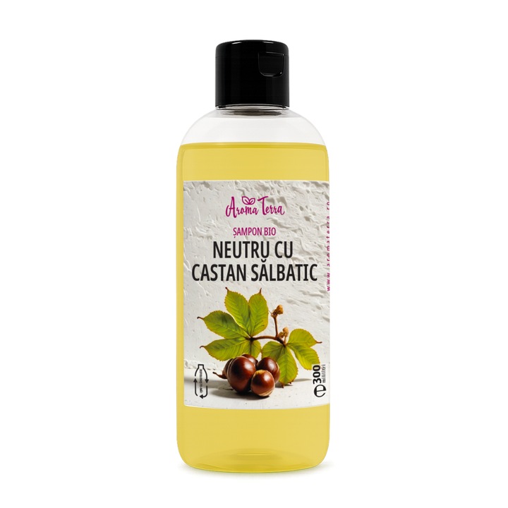 Sampon organic AromaTerra, castan, 300 ml