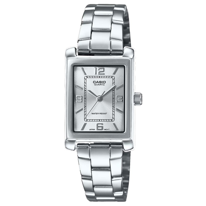 Дамски часовник Casio LTP-1234DD-7A, стоманена верижка