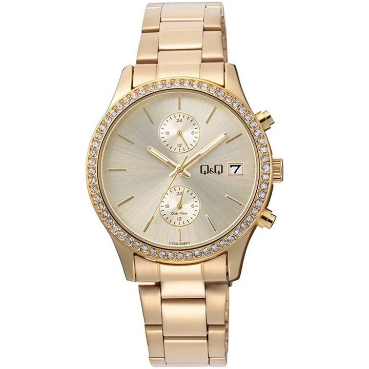 Női karóra Q&Q C70A-006PY, arany