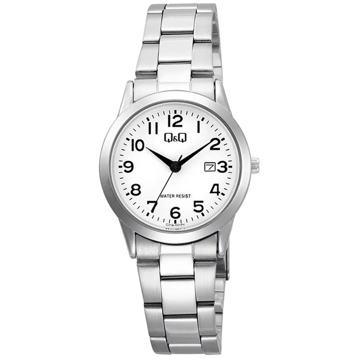 Дамски аналогов часовник Q&Q C31A-001PY, сребрист