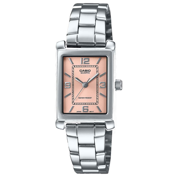 Дамски часовник Casio LTP-1234DD-4A, стоманена верижка