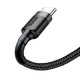 Cablu Baseus Cafule USB USB-C 3A 0.5m gri+negru