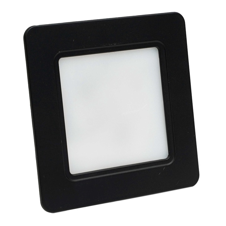 LED луна Lightex CARO N, Влагозащита, 220V, 5W, IP54, CCT, 425lm, 95x95H23mm, Черен