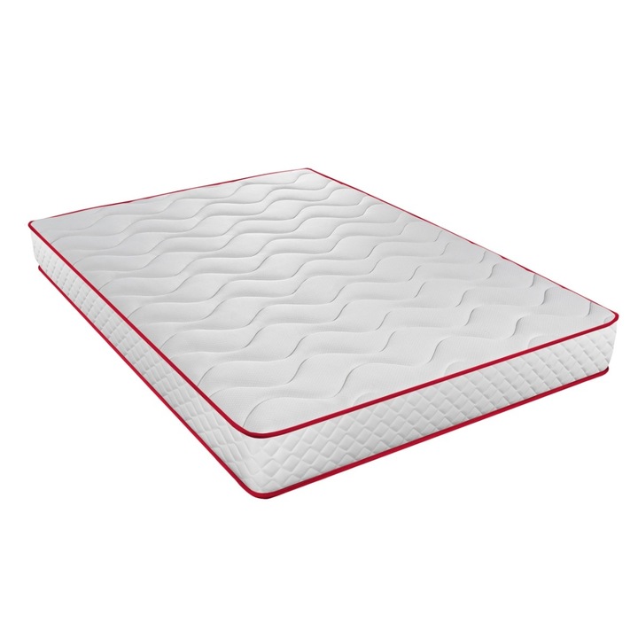 Saltea pat Bedora Combo Zadiel, ortopedica, 160 x 200 x 15 cm, spuma poliuretanica, 2 persoane, trei straturi de Green Form HD, duritate medie spre tare