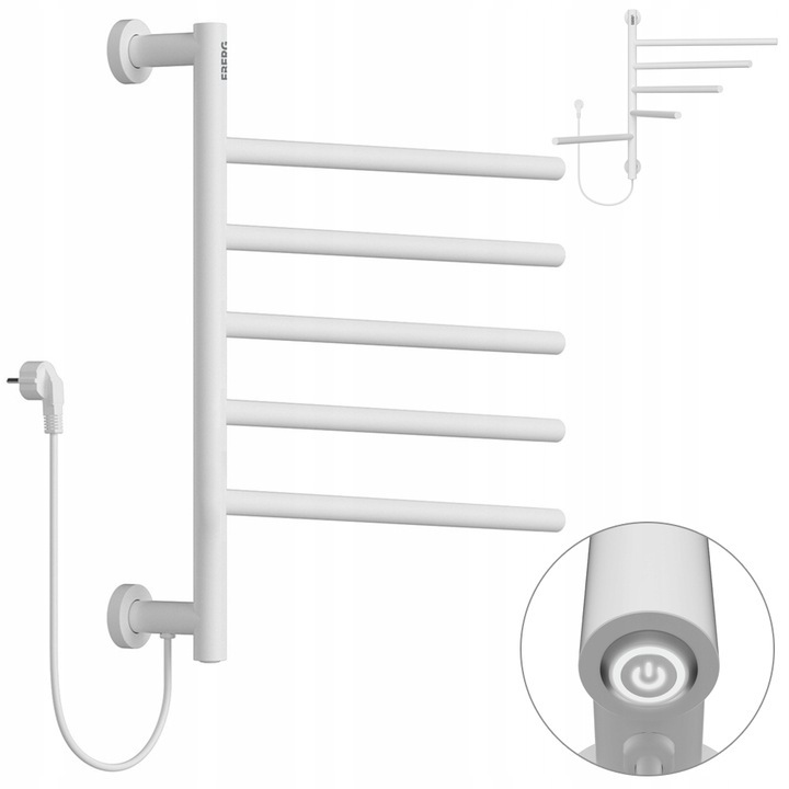 Eberg mobil fürdőszoba melegítő, 80 W, mozgatható karok, fehér