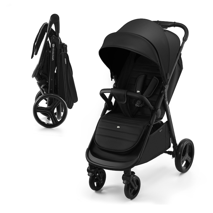 Carucior sport KINDERKRAFT Rine KSRINE00BLK0, 5 puncte, 0 luni+, negru