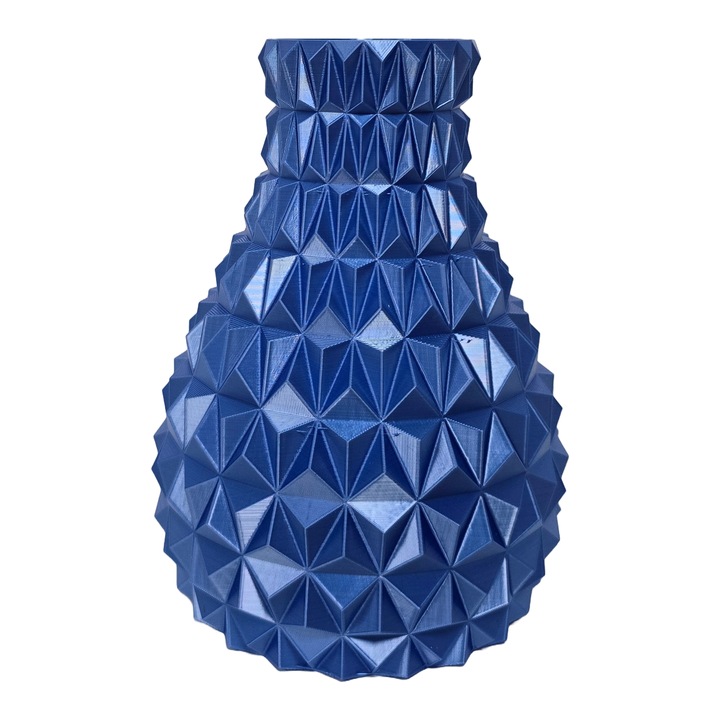 Vaza albastra printata 3D 17 cm