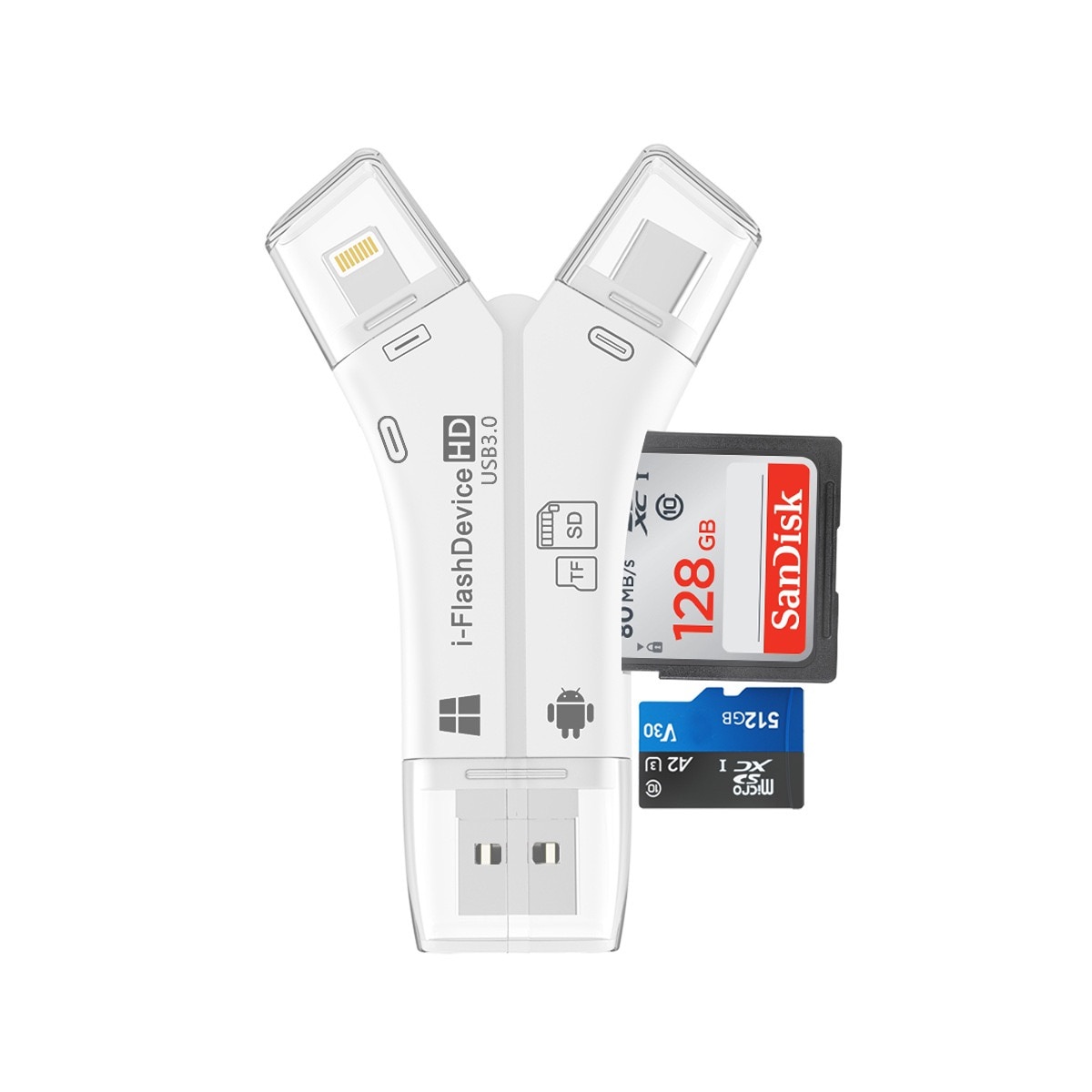 Cititor De Card Cu Adaptor 4 In 1, USB3.2, cititor de carduri SDTF ...