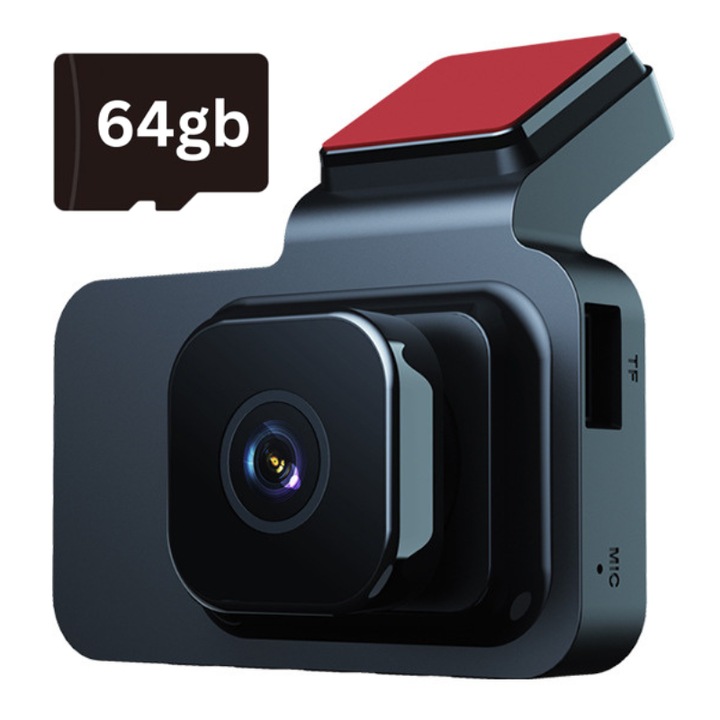 Camera Auto Dubla de bord 4k Fata/Spate – Ultra HD 2160P, Tehnologie HDR Medeyatech™, G-Senzor Reglabil, Aplicatie Aplicatie iOS, Android, Night Vision, Loop Recording, Micro SD 64GB inclus, Unghi vizualizare 140°, Ecran IPS 3", Negru mat