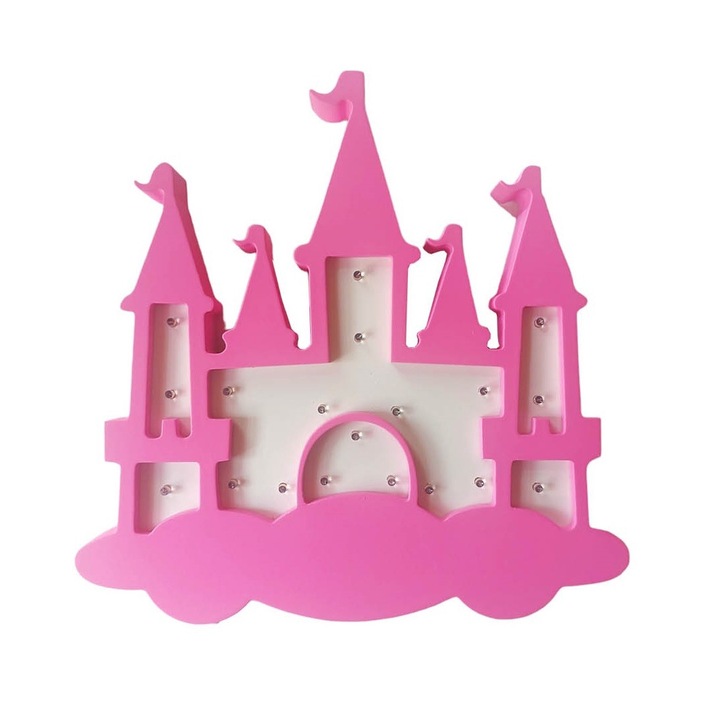 LED нощна лампа във формата на замък, 29 см, 6818-5