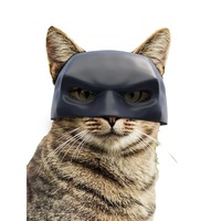 Masca pisica, model Batman, accesoriu amuzant animale companie, negru