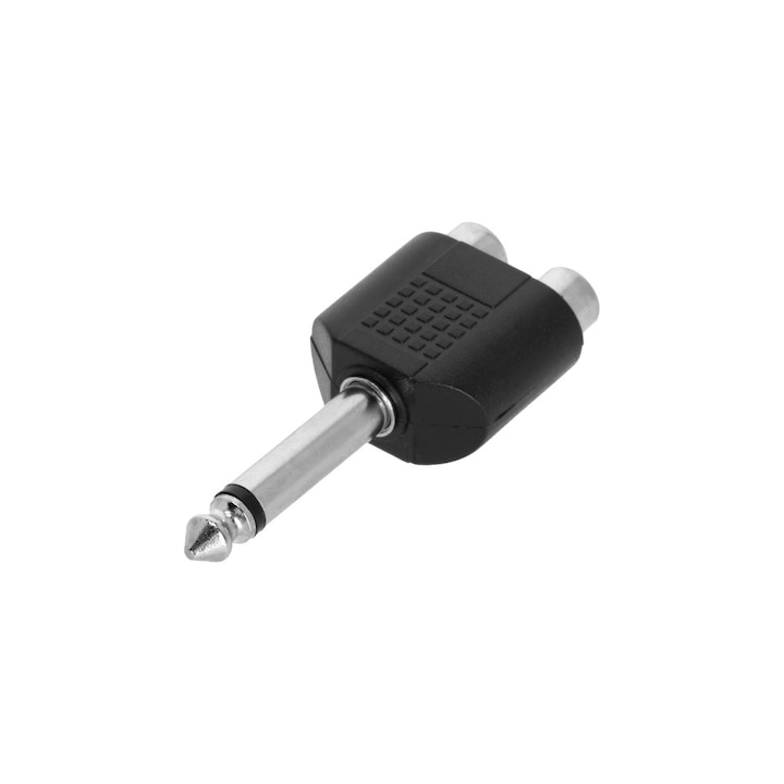 Adaptor audio 6.3 mm jack mama/jack tata, Adam Hall, plastic, 0.01 kg