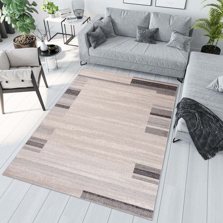 Килим, Tapiso, Sari, 3438B, Размер 160x220 см, Височина на косъма 10 мм, Плътност на косъма 2200 г/м², Предназначен за всекидневна, Полипропилен, Бежов
