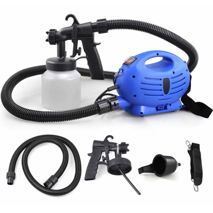 Машина за боядисване и декориране, RED RUDOLF ® Paint Zoom, 650 W, 800 ml резервоар за боя, включен, син