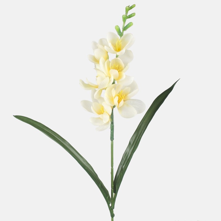 Frezie artificiala, galben deschis, 56 cm