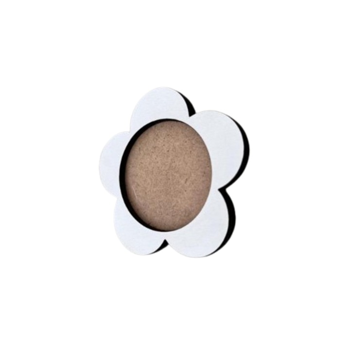 Martisor baza blanc pentru licheni model floare in doua sraturi