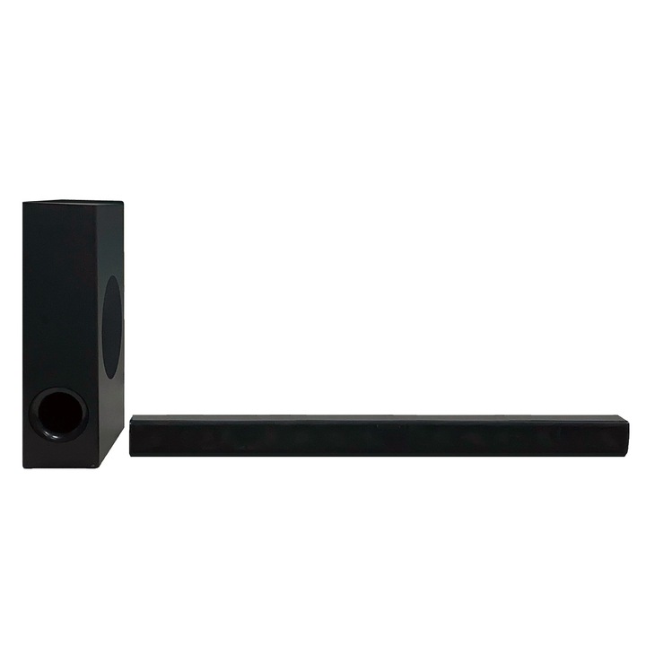 ILIKE Audio Sound Bar и кабелен субуфер, технология VoiceAdjust, ултратънък дизайн, съвместим с 4K и HD телевизори, HDMI, оптична връзка, Bluetooth, безжичен стрийминг
