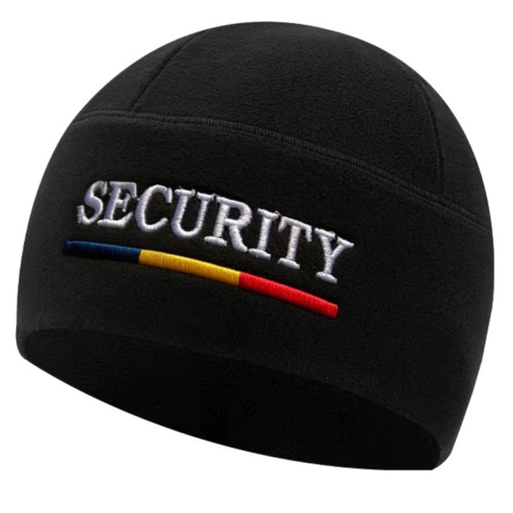 Fes / Caciula Security, Broderie 3D, Barbati, 56 cm, Neagra