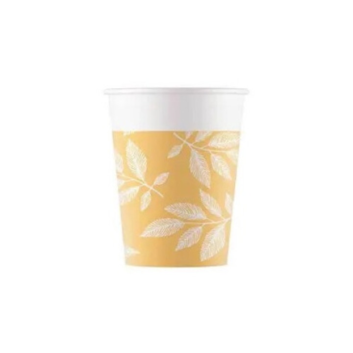 Levél Orange Leaves papír pohár 8 db-os 200 ml