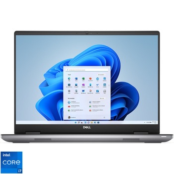Laptop Dell Precision Workstation 7680 cu procesor Intel Core i7-13850HX pana la 5.3GHz, 16" Full HD+, 32GB RAM, 1TB SSD, NVIDIA GeForce RTX 3500 12GB GDDR6, Windows 11 Pro, Silver
