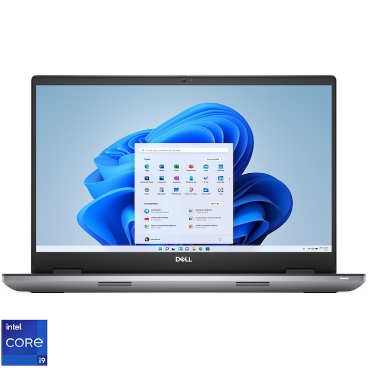 Лаптоп Dell Precision Workstation 7780, Intel® Core™ i9-13950HX, 17" Full HD, 32GB RAM, 1TB SSD, NVIDIA® GeForce RTX™ 3500 12GB GDDR6, Windows 11 Pro, Grey