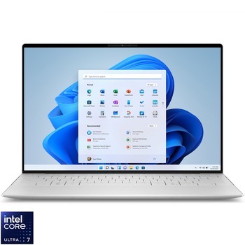 Laptop Dell XPS 9350 cu procesor Intel Core Ultra 7 258V pana la 4.8GHz, 13.4, OLED 3K, 32GB LPDDR5x RAM, 1TB SSD, Intel Arc Graphics, Windows 11 Pro, Platinum