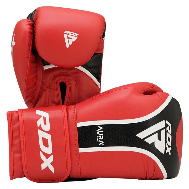 Bokszkesztyűk RDX AURA PLUS T-17, piros/fekete, 10 oz