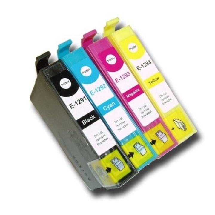 4 db HQ-WB patron készlet, kompatibilis a következőkkel: Epson T1291/2/3/4