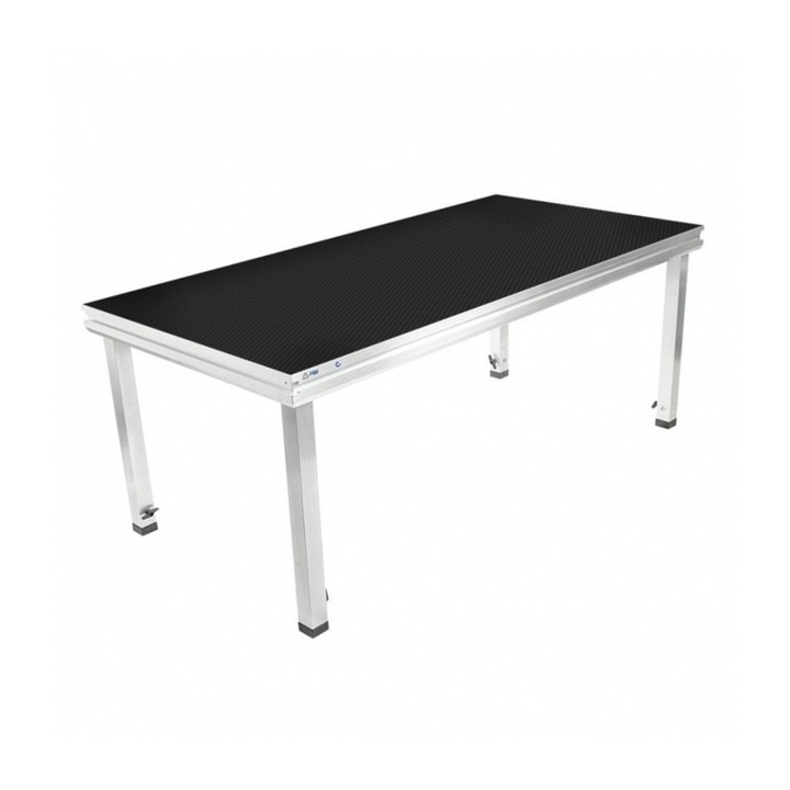 DJ стойка Alustage plate, 1x0.5 m, фиксирани крака 100cm