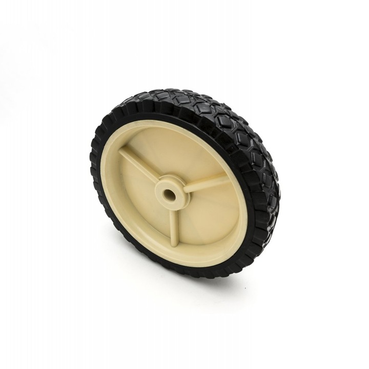 Roata Plina Solida, Bkshop, Roata Fixa Fi180/Fi12/50Kg, Montare Usoara, Calitate Inalta de Executie, Fiabila, Material Plastic, Cauciuc, Rulment Alunecare frictiune, Fi180/Fi12, Negru, 50 kg