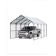 Copertina auto carport, 3.6x6x3.15 m, cadru si acoperis otel galvanizat, prelata laterala, 10 coloane