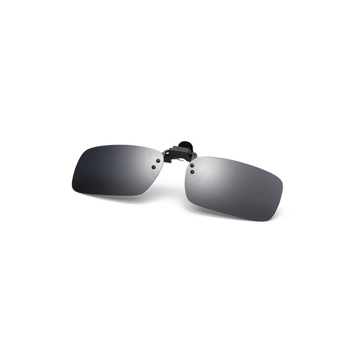 Lentile polarizate pentru ochelari de vedere, tip Clip On, Negru Oglinda