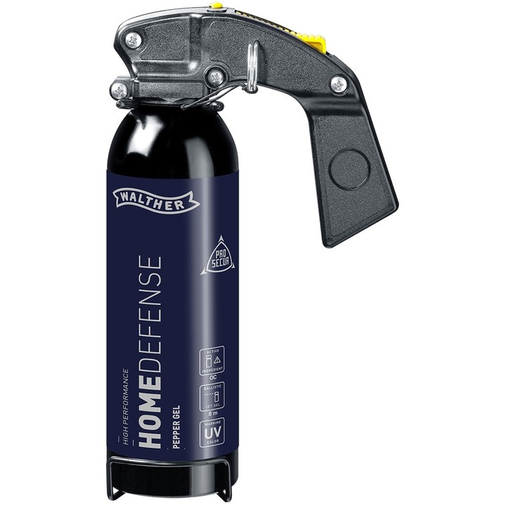 Spray paralizant cu piper autoaparare Walther Home Umarex, suport, UV, 370ml, Jet 8m EMS-9909