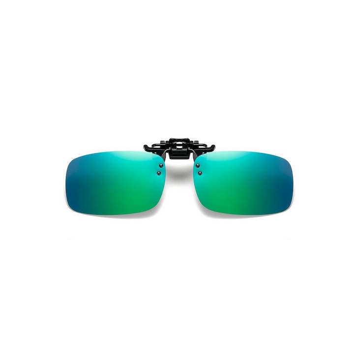 Lentile polarizate pentru ochelari de vedere, tip Clip On, Verde reflex