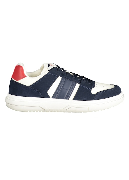 Pantofi sport barbati, TOMMY HILFIGER, 40% poliester, 40% piele, 20% poliuretan, Albastru, 41 INTL, EM0EM01457