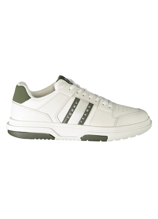 Pantofi sport barbati, TOMMY HILFIGER, 30% poliester, 30% piele, 40% poliuretan, Alb, 43 INTL, EM0EM01521