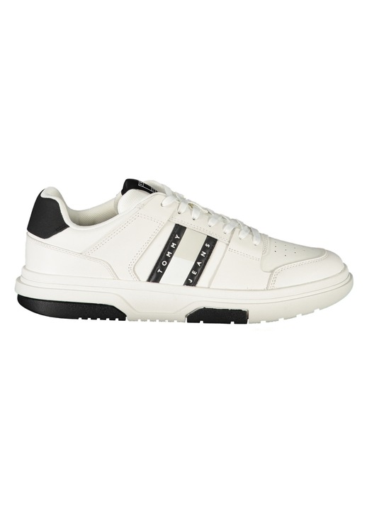Pantofi sport barbati, TOMMY HILFIGER, 30% poliester, 30% piele, 40% poliuretan, Alb, 46 INTL, EM0EM01521