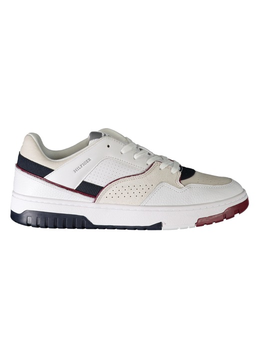 Pantofi sport barbati, TOMMY HILFIGER, 30% poliester, 30% piele, 40% poliuretan, Alb, 46 INTL, FM0FM05211