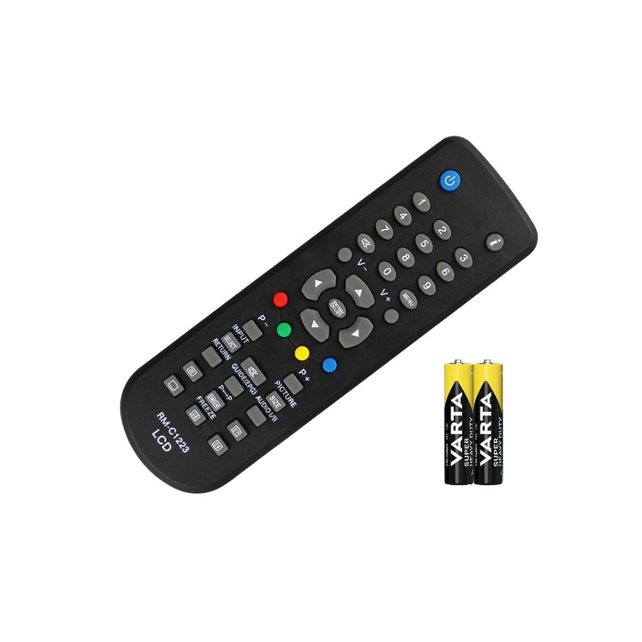 Дистанционно управление RM-C1223 за LCD/LED JVC, ORION с оригинални функции за дистанционно управление, evoremote®, черно, включени батерии